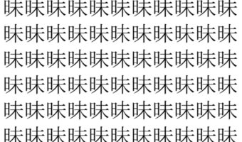 【脳トレ】「昧」の中に紛れて1つ違う文字がある!?あなたは何秒で探し出せるかな??【違う文字を探せ!】