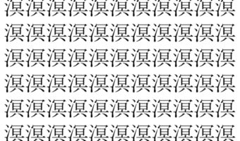【脳トレ】「溟」の中に紛れて1つ違う文字がある！？あなたは何秒で探し出せるかな？？【違う文字を探せ！】