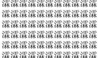 【脳トレ】「瀮」の中に紛れて1つ違う文字がある!?あなたは何秒で探し出せるかな??【違う文字を探せ!】