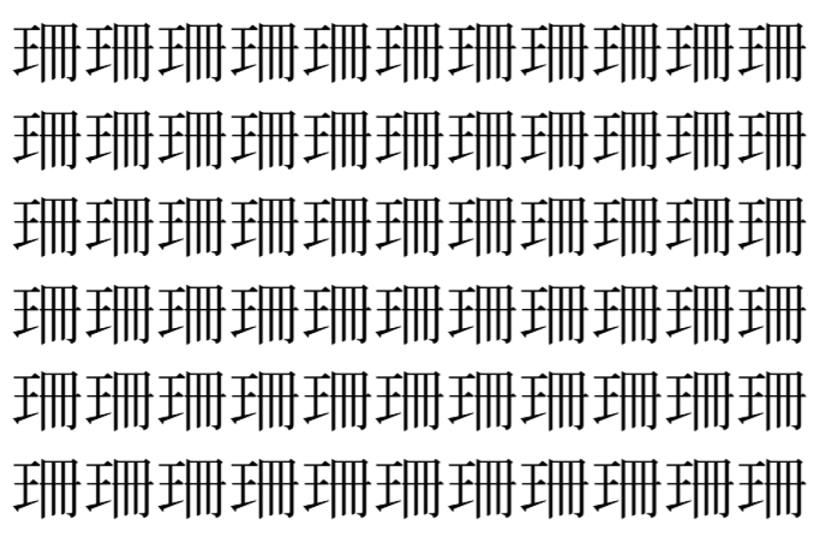 【脳トレ】「珊」の中に紛れて1つ違う文字がある!?あなたは何秒で探し出せるかな??【違う文字を探せ!】