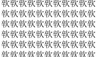 【脳トレ】「㰵」の中に紛れて1つ違う文字がある!?あなたは何秒で探し出せるかな??【違う文字を探せ!】