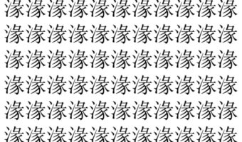 【脳トレ】「湪」の中に紛れて1つ違う文字がある!?あなたは何秒で探し出せるかな??【違う文字を探せ!】