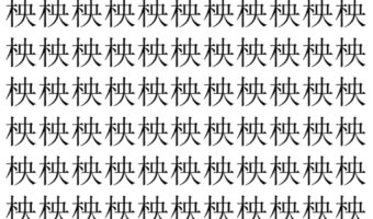 【脳トレ】「柍」の中に紛れて1つ違う文字がある!?あなたは何秒で探し出せるかな??【違う文字を探せ!】
