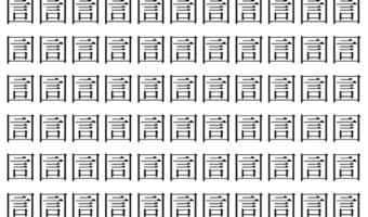 【脳トレ】「圁」の中に紛れて1つ違う文字がある!?あなたは何秒で探し出せるかな??【違う文字を探せ!】
