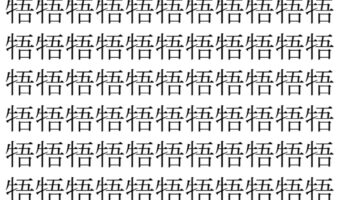 【脳トレ】「牾」の中に紛れて1つ違う文字がある！？あなたは何秒で探し出せるかな？？【違う文字を探せ！】