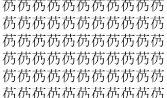 【脳トレ】「芿」の中に紛れて1つ違う文字がある!?あなたは何秒で探し出せるかな??【違う文字を探せ!】