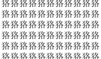 【脳トレ】「狢」の中に紛れて1つ違う文字がある!?あなたは何秒で探し出せるかな??【違う文字を探せ!】