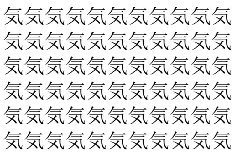 【脳トレ】「気」の中に紛れて1つ違う文字がある！？あなたは何秒で探し出せるかな？？【違う文字を探せ！】