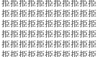 【脳トレ】「挋」の中に紛れて1つ違う文字がある!?あなたは何秒で探し出せるかな??【違う文字を探せ!】
