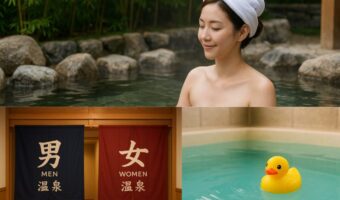 温泉で“前を隠す派”or“堂々とする派”問題、どっちが多い?