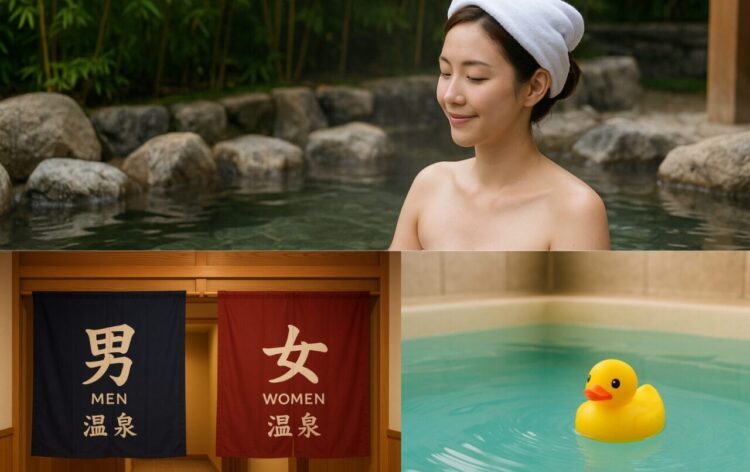 温泉で“前を隠す派”or“堂々とする派”問題、どっちが多い？