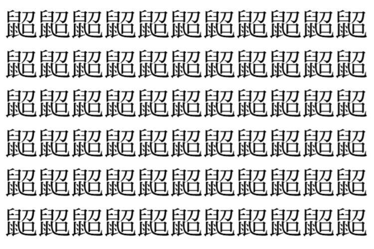 【脳トレ】「鼦」の中に紛れて1つ違う文字がある！？あなたは何秒で探し出せるかな？？【違う文字を探せ！】