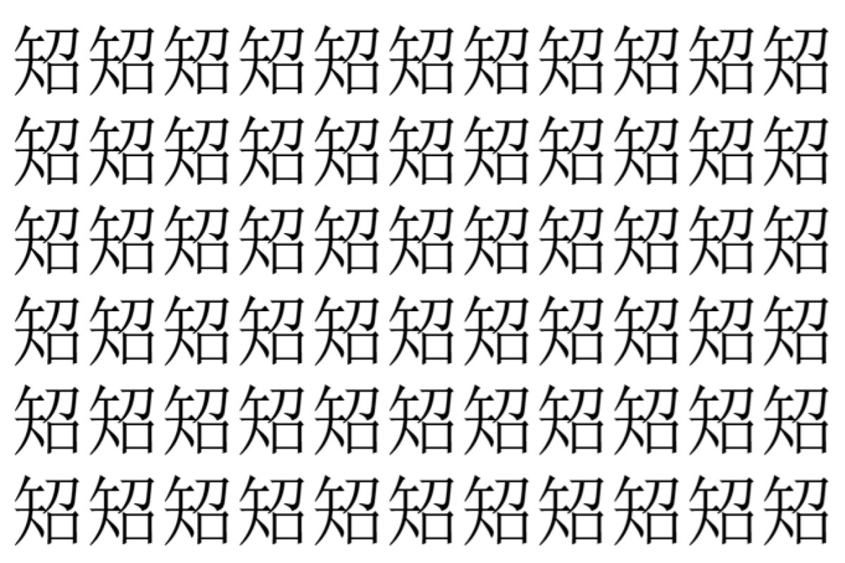 【脳トレ】「䂏」の中に紛れて1つ違う文字がある!?あなたは何秒で探し出せるかな??【違う文字を探せ!】