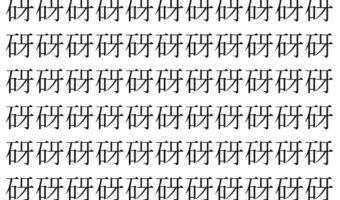 【脳トレ】「砑」の中に紛れて1つ違う文字がある!?あなたは何秒で探し出せるかな??【違う文字を探せ!】