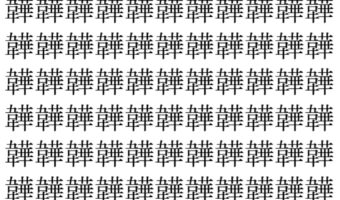 【脳トレ】「韡」の中に紛れて1つ違う文字がある!?あなたは何秒で探し出せるかな??【違う文字を探せ!】