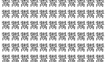 【脳トレ】「鬻」の中に紛れて1つ違う文字がある!?あなたは何秒で探し出せるかな??【違う文字を探せ!】