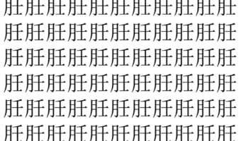 【脳トレ】「䏕」の中に紛れて1つ違う文字がある！？あなたは何秒で探し出せるかな？？【違う文字を探せ！】