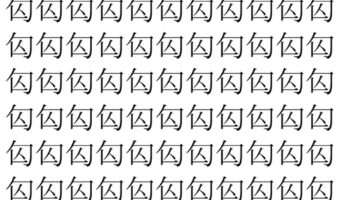 【脳トレ】「匃」の中に紛れて1つ違う文字がある！？あなたは何秒で探し出せるかな？？【違う文字を探せ！】