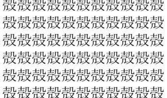 【脳トレ】「殻」の中に紛れて1つ違う文字がある!?あなたは何秒で探し出せるかな??【違う文字を探せ!】