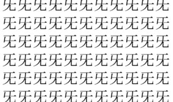 【脳トレ】「旡」の中に紛れて1つ違う文字がある!?あなたは何秒で探し出せるかな??【違う文字を探せ!】