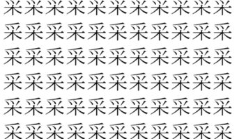 【脳トレ】「采」の中に紛れて1つ違う文字がある!?あなたは何秒で探し出せるかな??【違う文字を探せ!】