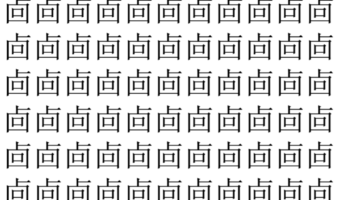 【脳トレ】「㔽」の中に紛れて1つ違う文字がある!?あなたは何秒で探し出せるかな??【違う文字を探せ!】