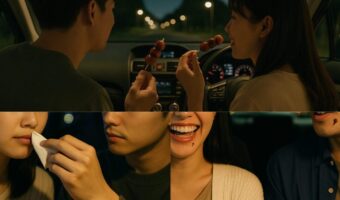 お月見デートの帰り、車内で甘い団子プレイが始まった!?