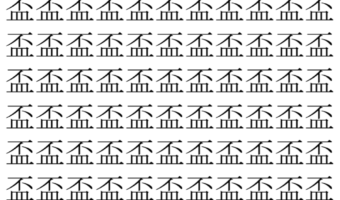 【脳トレ】「盃」の中に紛れて1つ違う文字がある！？あなたは何秒で探し出せるかな？？【違う文字を探せ！】