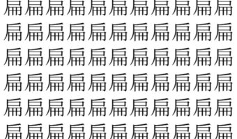 【脳トレ】「扁」の中に紛れて1つ違う文字がある！？あなたは何秒で探し出せるかな？？【違う文字を探せ！】