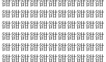 【脳トレ】「𧮳」の中に紛れて1つ違う文字がある!?あなたは何秒で探し出せるかな??【違う文字を探せ!】