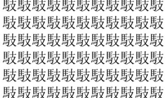 【脳トレ】「馶」の中に紛れて1つ違う文字がある!?あなたは何秒で探し出せるかな??【違う文字を探せ!】