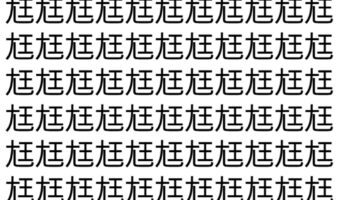 【脳トレ】「尪」の中に紛れて1つ違う文字がある！？あなたは何秒で探し出せるかな？？【違う文字を探せ！】