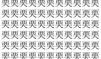 【脳トレ】「䙲」の中に紛れて1つ違う文字がある！？あなたは何秒で探し出せるかな？？【違う文字を探せ！】
