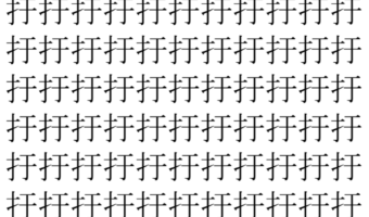 【脳トレ】「扜」の中に紛れて1つ違う文字がある!?あなたは何秒で探し出せるかな??【違う文字を探せ!】