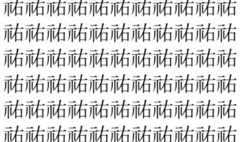 【脳トレ】「祐」の中に紛れて1つ違う文字がある!?あなたは何秒で探し出せるかな??【違う文字を探せ!】