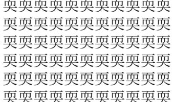 【脳トレ】「耎」の中に紛れて1つ違う文字がある！？あなたは何秒で探し出せるかな？？【違う文字を探せ！】