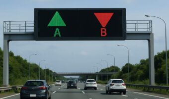 高速道路の緑の矢印標識!実は知らない人が多い本当の意味