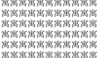 【脳トレ】「寓」の中に紛れて1つ違う文字がある！？あなたは何秒で探し出せるかな？？【違う文字を探せ！】