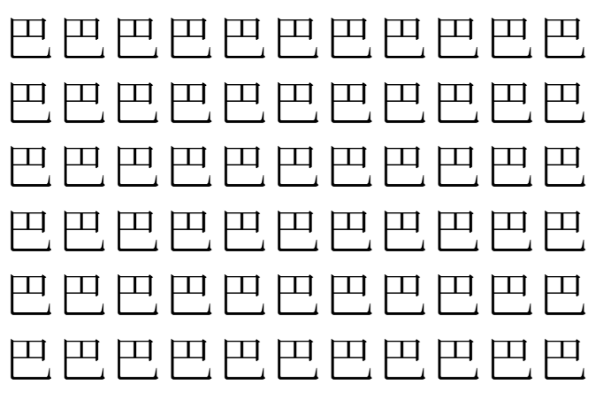 【脳トレ】「巴」の中に紛れて1つ違う文字がある！？あなたは何秒で探し出せるかな？？【違う文字を探せ！】