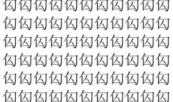 【脳トレ】「匃」の中に紛れて1つ違う文字がある！？あなたは何秒で探し出せるかな？？【違う文字を探せ！】