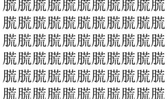 【脳トレ】「㬻」の中に紛れて1つ違う文字がある！？あなたは何秒で探し出せるかな？？【違う文字を探せ！】