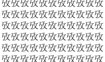 【脳トレ】「攷」の中に紛れて1つ違う文字がある！？あなたは何秒で探し出せるかな？？【違う文字を探せ！】