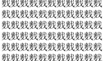 【脳トレ】「䴰」の中に紛れて1つ違う文字がある！？あなたは何秒で探し出せるかな？？【違う文字を探せ！】