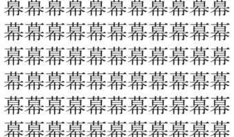 【脳トレ】「幕」の中に紛れて1つ違う文字がある！？あなたは何秒で探し出せるかな？？【違う文字を探せ！】