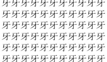 【脳トレ】「牙」の中に紛れて1つ違う文字がある！？あなたは何秒で探し出せるかな？？【違う文字を探せ！】