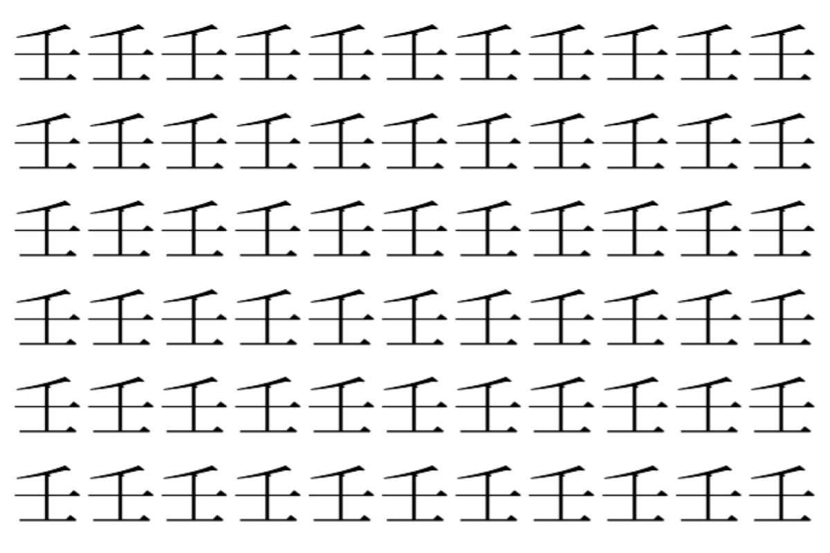 【脳トレ】「壬」の中に紛れて1つ違う文字がある！？あなたは何秒で探し出せるかな？？【違う文字を探せ！】