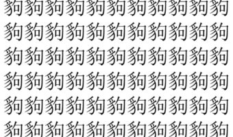 【脳トレ】「豿」の中に紛れて1つ違う文字がある！？あなたは何秒で探し出せるかな？？【違う文字を探せ！】