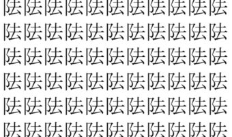 【脳トレ】「阹」の中に紛れて1つ違う文字がある！？あなたは何秒で探し出せるかな？？【違う文字を探せ！】