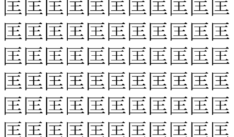 【脳トレ】「匡」の中に紛れて1つ違う文字がある！？あなたは何秒で探し出せるかな？？【違う文字を探せ！】
