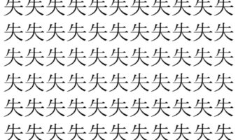 【脳トレ】「失」の中に紛れて1つ違う文字がある！？あなたは何秒で探し出せるかな？？【違う文字を探せ！】